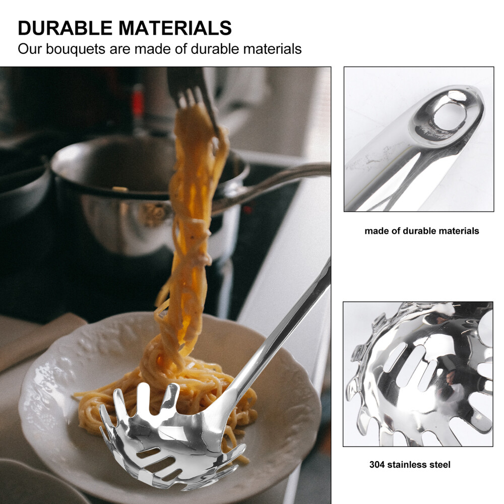 Kitchen Noodle Spoon Slotted for Noodles Handle Long Colander eBay