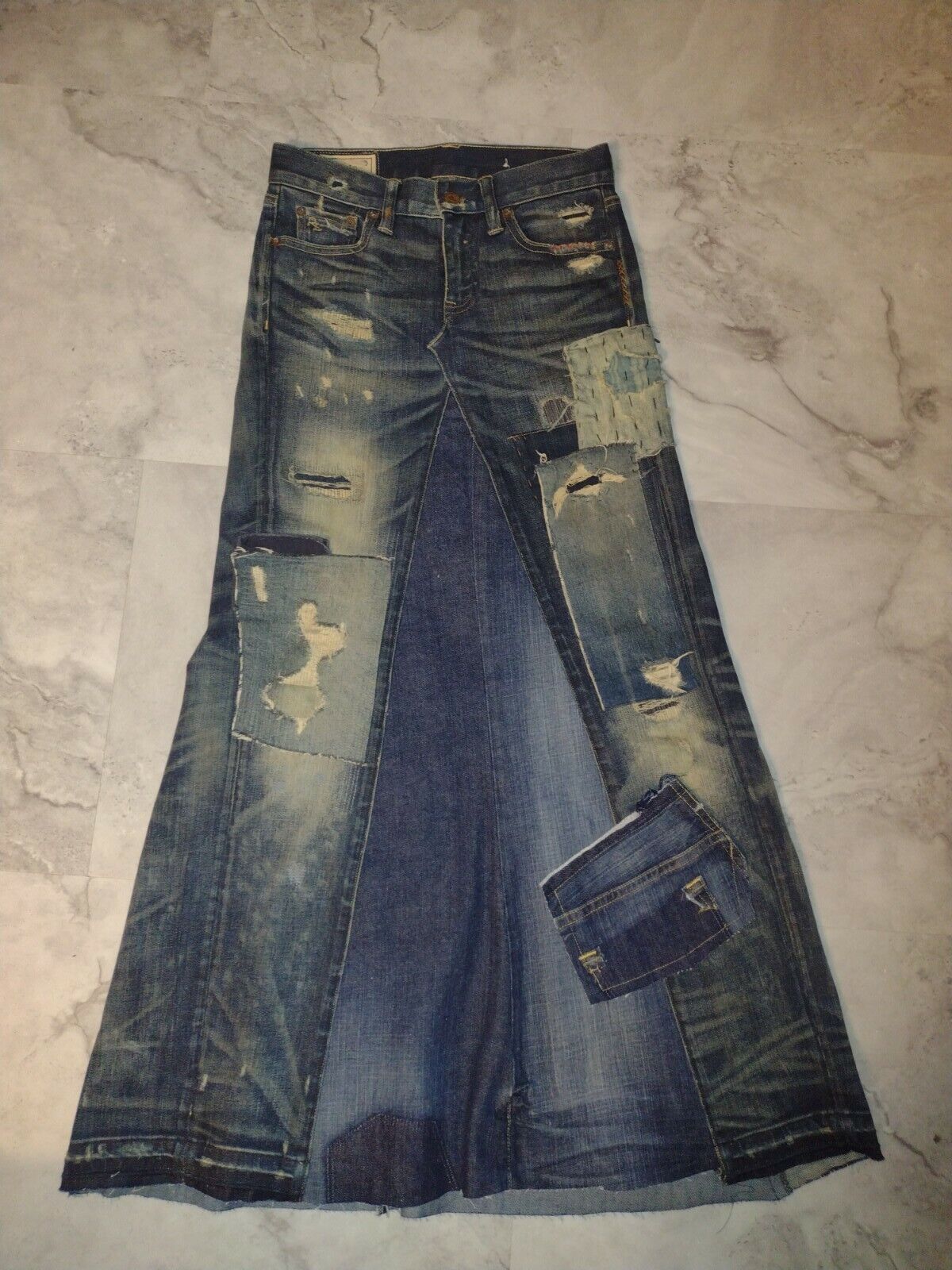 限定数のみ DOUBLE RL VINTAGE DENIM LONG SKIRTS 3 - 通販 - nautla