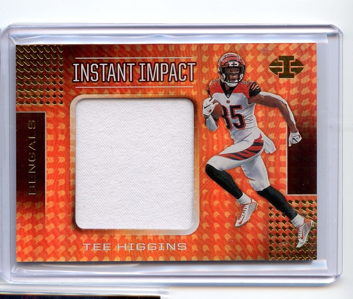Tee Higgins 2020 Panini Illusions Instant Impact Jumbo Jersey Relic Card Bengals NFL
