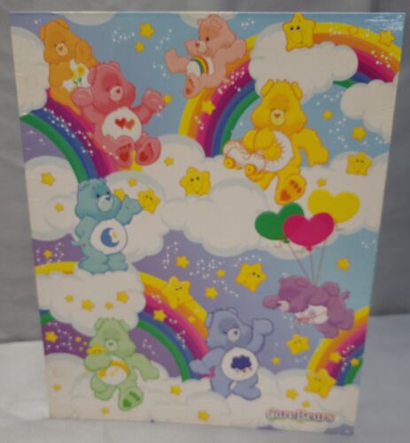 Vintage Care Bears On Clouds Pocket Folder Starpoint Blue New - Picture 1 of 4