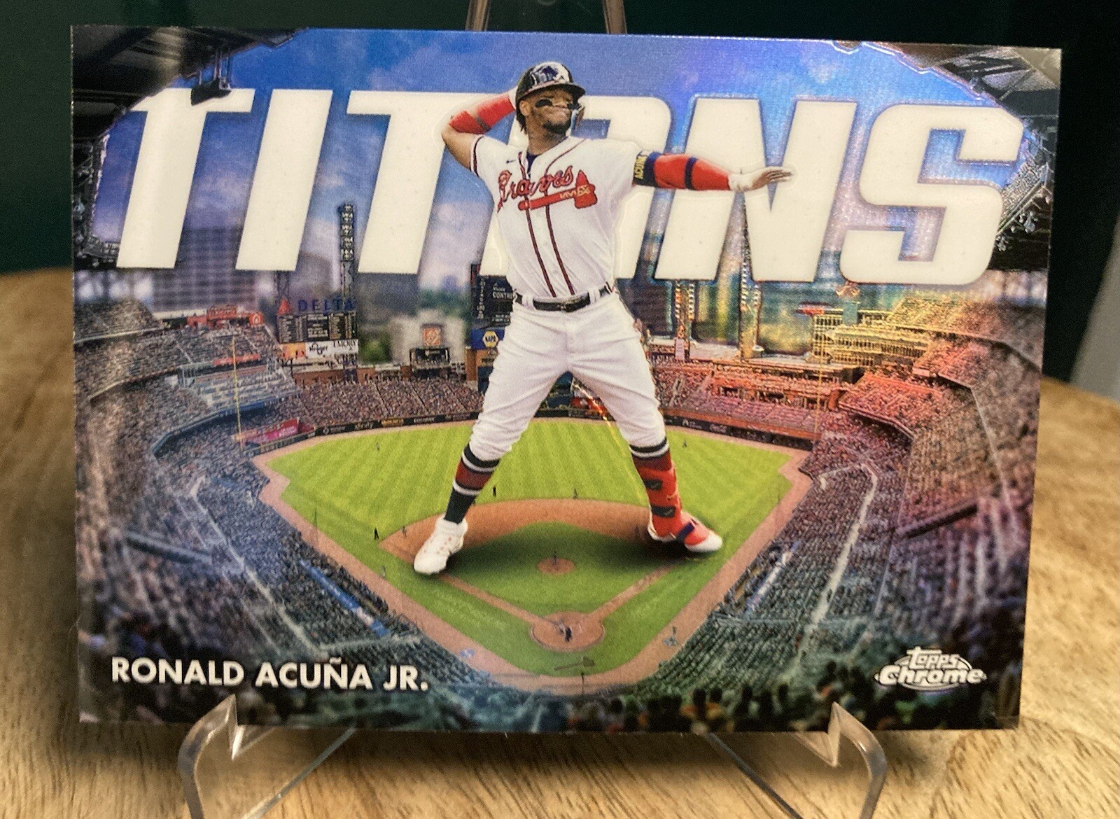 Ronald Acuna Jr. - 2023 Topps Chrome TITANS Refractor Insert CT-5 (Braves)