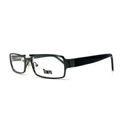 Tempo MM9010 GM Eyeglasses Frame Gunmetal Rectangular Full Rim 54-15-140