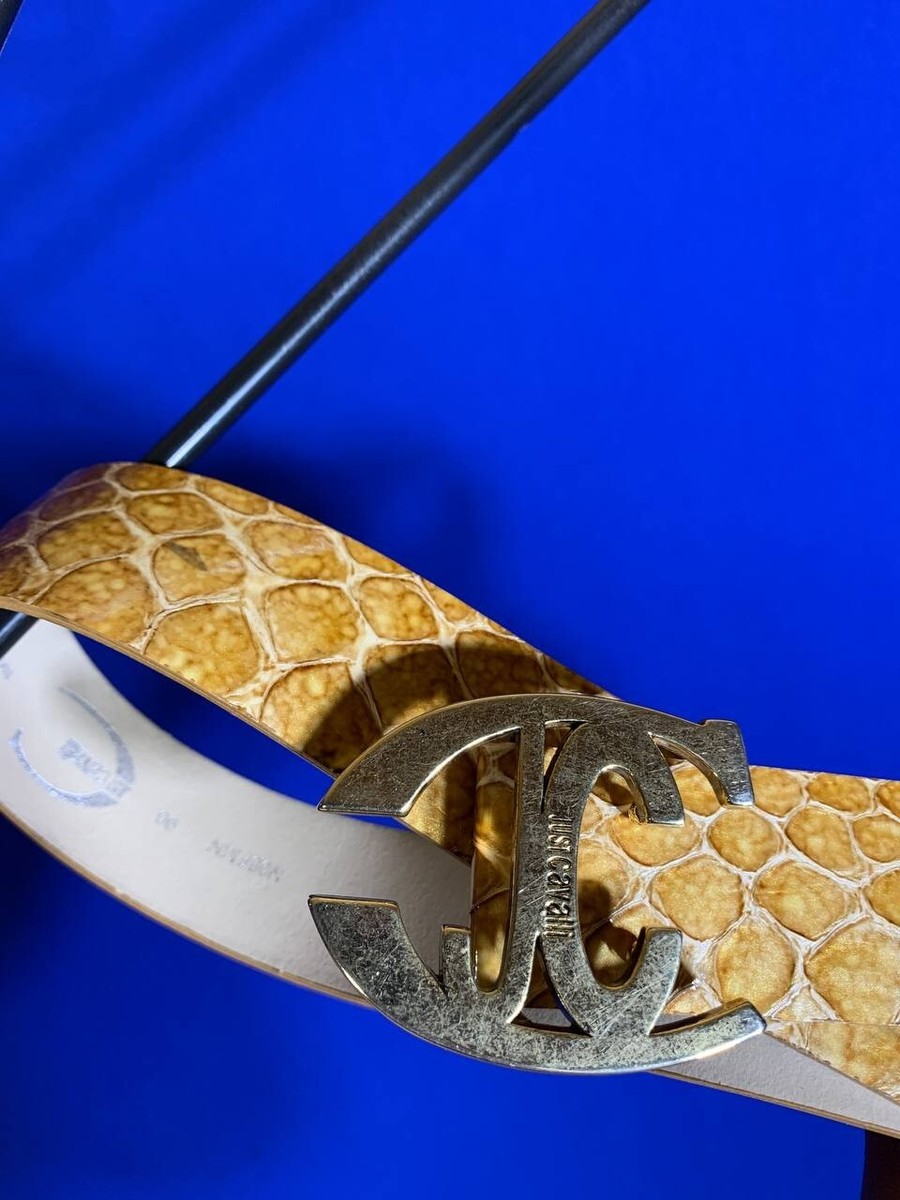 Roberto Cavalli python belt Mirror Snake Leather Belt in Silver for Women | Roberto Cavalli® main image 4