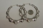 Fashion Jewelry Ladies fashion Earrings Large Silver Tones Hoops Snap Closure