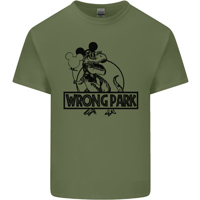 Wrong Park lustiger T-Rex Dinosaurier Jurrasic Herren Baumwolle T-Shirt Tee Top