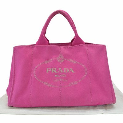 prada pink canvas tote