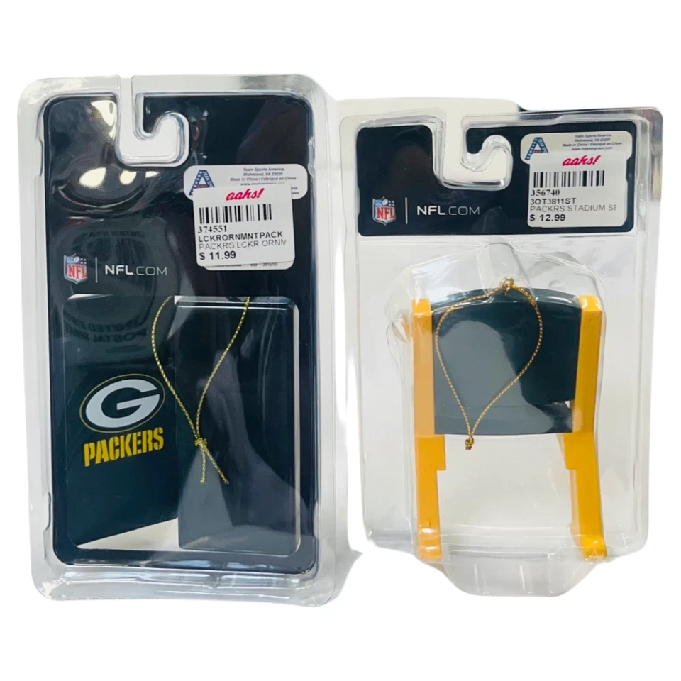 NFL Oficial Green Bay Packers Ornamento Dúo Equipo Armario y Silla Estadio NUEVO Foto 2 de 2