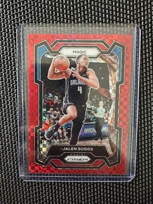 2023-24 Panini Prizm Jalen Suggs Red Power Prizm /75 #74 Orlando Magic