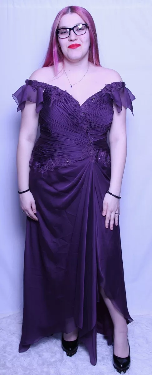 Eggplant chiffon dress sale
