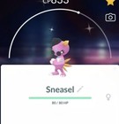 Trade ✨ shiny Female Sneasel Fashion ✨Pokemon (Registered Trade Only)