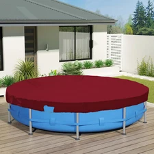 Waterproof Round Winter Pool Cover Above Ground Swimming Pool Safety Cover Red