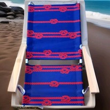 Rio 5 Position Reclining Low Profile Beach Chairs Strap NEW W TAGS Nautical TWO