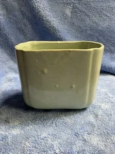Vintage Pistachio Green Pottery Planter