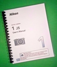 Owners Manual for Nikon 1 J5 Camera 160 Pages W/Clear Covers 