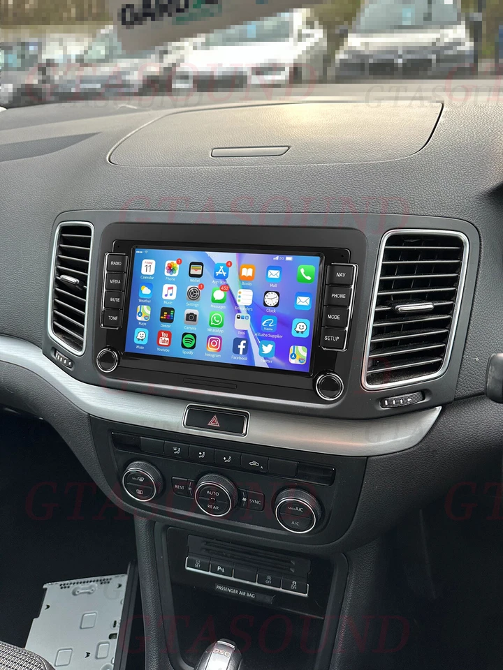 7" Para VW Sharan 2010-2020 Apple Carplay Android 13 Stereo Radio GPS WiFi 32G - Imagen 3 de 4