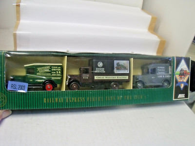 LLEDO, DAYS GONE,''RAILWAY EXPRESS'' GIFT SET, RSL 2003, 3 VEH, EXC COND, IN BOX