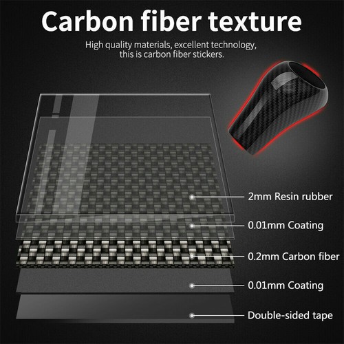 Carbon Fiber Grain Gear Shift Head Knob Cover Trim For Mercedes-Benz GLK CLASS - Picture 8 of 11