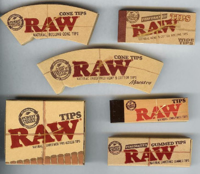 RAW Rolling Paper TIPS Variety Pack - Prerolled/Maestro/Gummed/Wide/Classic/Cone