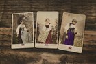 Lot of 3 Beautiful Antique Tinted CDV Photo Swiss Clothing / Costume Dress 1800s