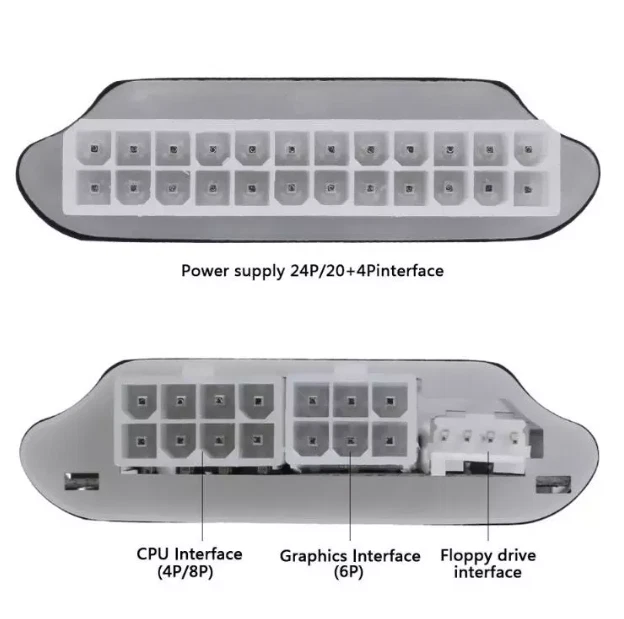 Digital LCD Power Supply Tester Computer 20/24 Pin Check PC 4 PSU ATX - Image 4 of 4