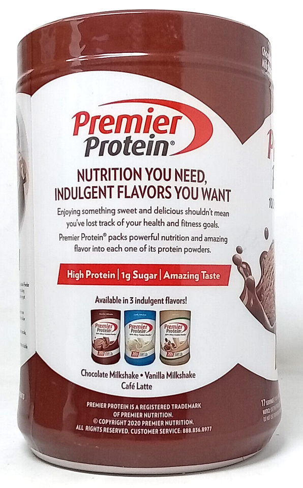 Premier Protein 100 Whey Protein Powder Chocolate Milkshake BB 11