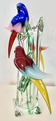 Zanetti Murano ガラス製鳥の置物 Zanetti Murano ガラス製鳥の置物 Murano Glass 鳥のオブジェ