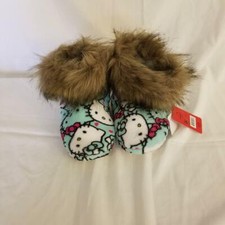 New Hello Kitty Sanrio Lt Blue Girl's Boot Slippers Size 11/12 13/1 NWT F