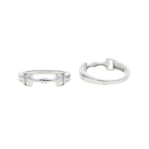 Anello Snaffle Argento Sterling Taglia Us Donna Uomo Morso Cavallo - Foto 10 di 11