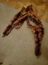 Vintage 4 Full Body Auburn/Brown Real Mink Fur Stole Neck Wrap