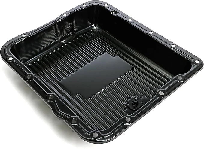 Trans-Dapt 9746, One Black Steel Transmission Pan Black Fits Gm 700R4 4L60E  - Image 3 of 4