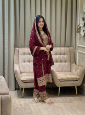 Salwar Kameez Indian Pakistani Wedding Party Wear Eid Bollywood Plazzo Suit
