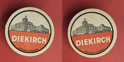 Diekirch Luxembourg Red Semicircle Brewery Beer Mat Beer