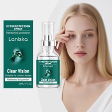 Spray para el cuidado de los ojos con luteína: enriquecido con luteína, caléndula y vitamina E, cuidado suave