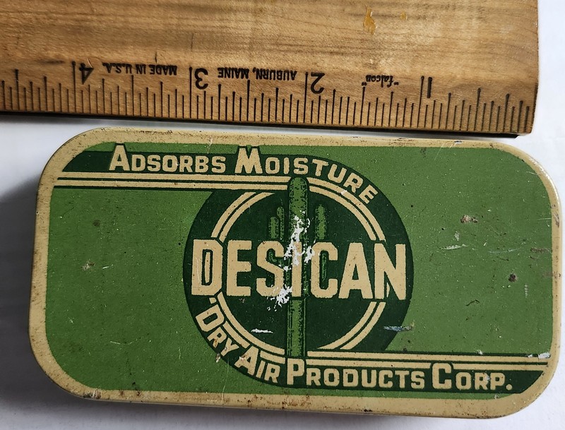 Vintage Tin Desican Container.
