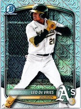 2025 Bowman Draft #BDC-87 Leo De Vries Chrome Mojo Refractor