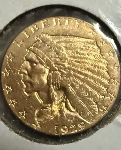 1929 Indian Head $2.50 Gold Eagle Coin