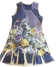 The Pyramid Collection Multicolor Boho Dress Womens Medium Festival Art