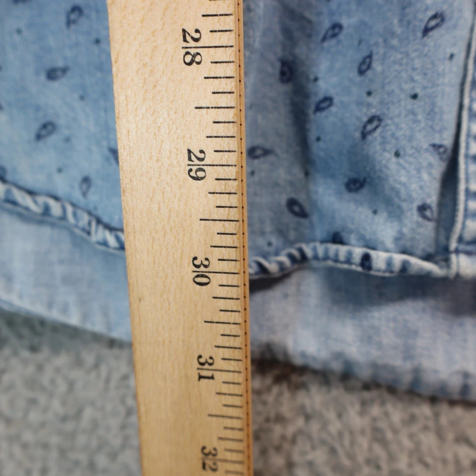 Denim Azul Hombres 2XL Alto XXLT Estampado Cachemira 100% Algodón Western St Johns Bay De Colección Foto 4 de 4