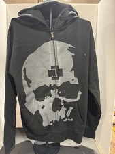 Rammstein Graphic Band Full Zip Hoodie Size Small With Arm Sleeve Logo