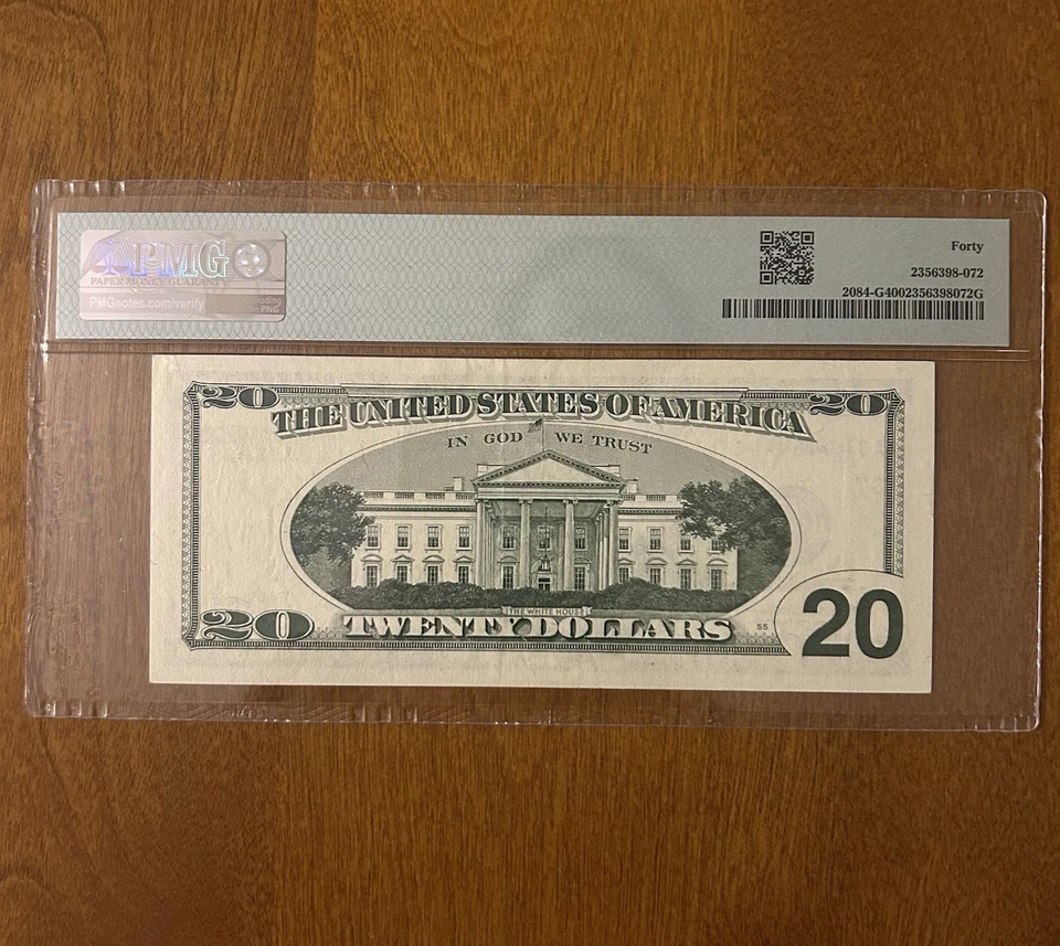 1996 $20 Binary Federal Reserve Note Graded Extremely Fine 40 From PMG - Image 2 of 2