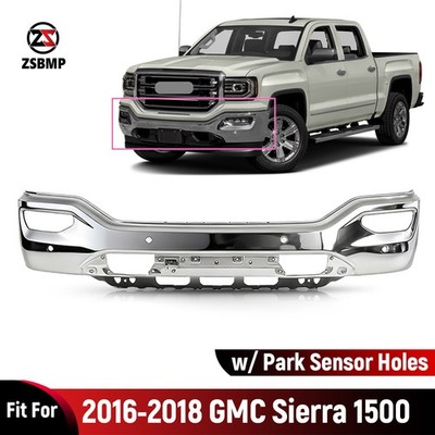 For 2016-2018 GMC Sierra 1500 Front Bumper Face Bar with Sensor Hole 23243500