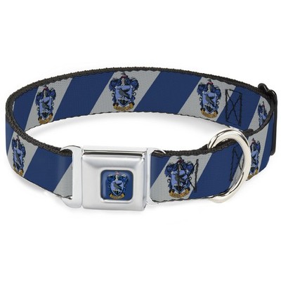 Dog Collar HPAO-RAVENCLAW Crest Full Color Blue RAVENCLAW Crest Diagonal Stripe