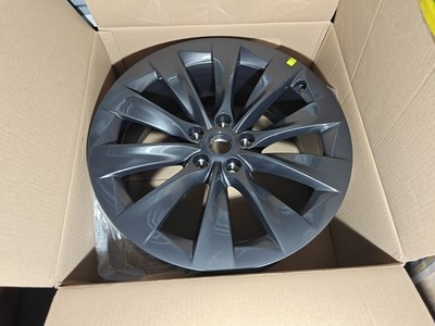 1 NEW OEM 2012-20 Tesla Model X 20x9 +35 20'' Slipstream Gray Front Rim Wheel MX