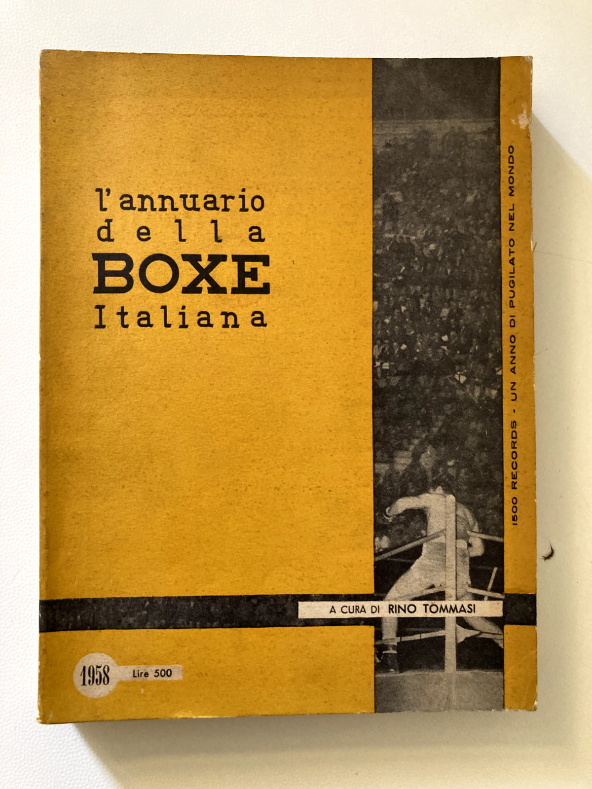 Annuario della Boxe italiana anno 1958, a cura di Rino Tommasi