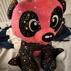 Large 24-36in Pink & Black Star Print Teddy Bear Plush Stuffed Toy Washable — photo 2