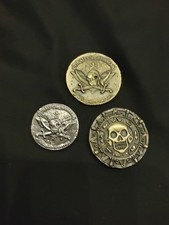 Fluch Der Karibik M&uuml;nze 3 St&uuml;ck Set - Disneyland Paris - Very Rare 3 Coins