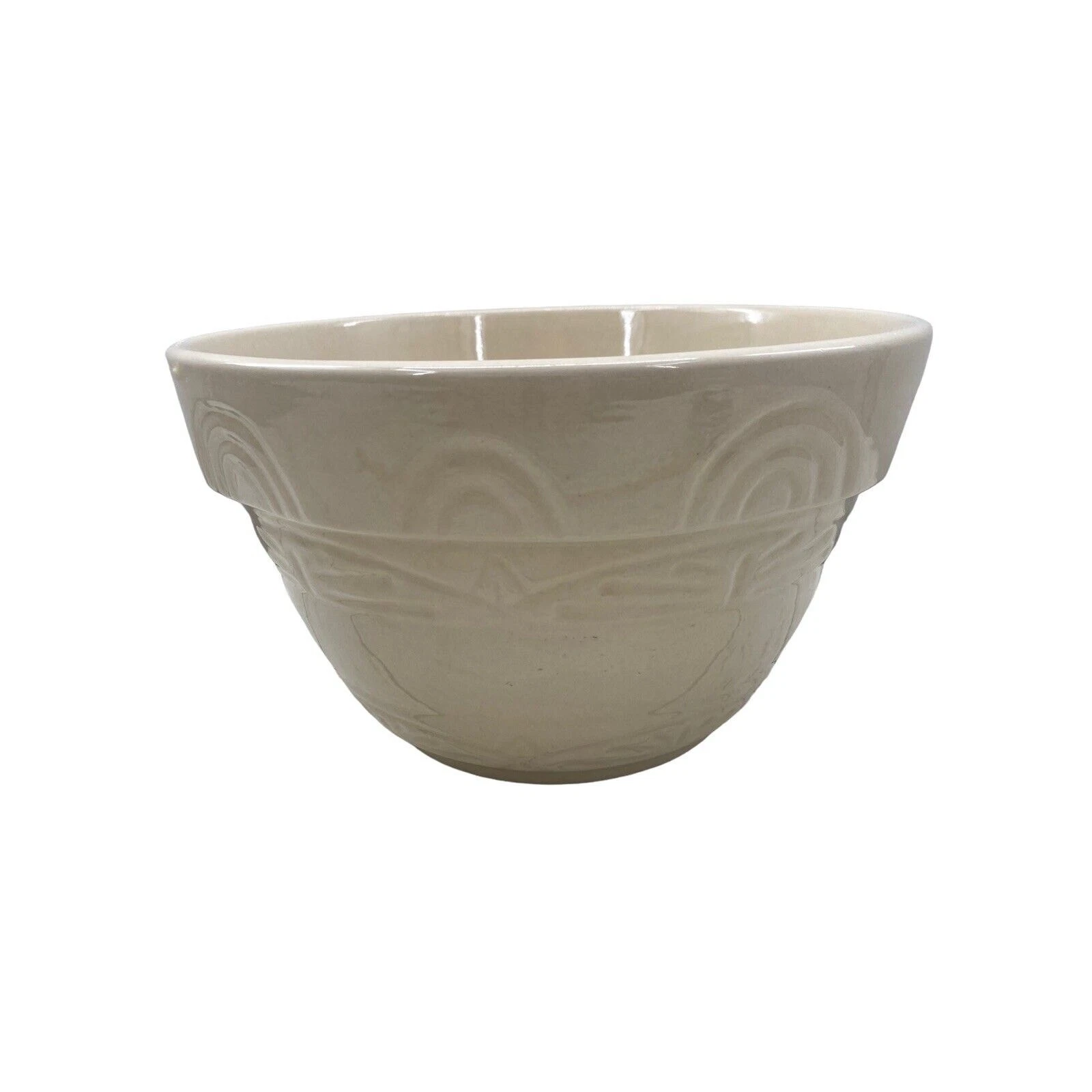 Farmhouse Stoneware Mixing Bowl 10" | Cream Batter Dough Bowl Homestead Kitchen