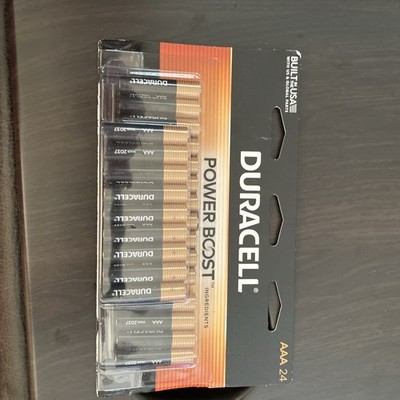 DURACELL AAA BATTERIES- POWER BOOST - 24CT PACK, NEW & SEALED