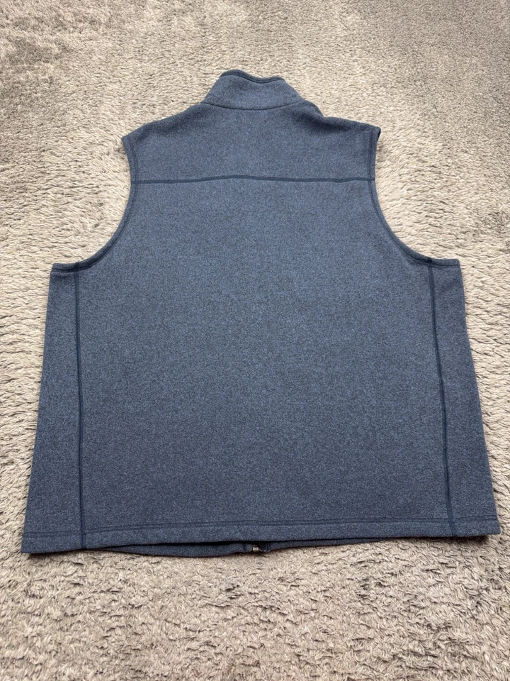 Solaris Vest Men XLT Tall Navy Blue Fleece Full Zip Mock Neck Jacket NWT - Image 2 of 4