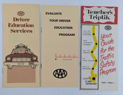 AAA American Automobile Association Vintage Booklets Educational Lot of 3